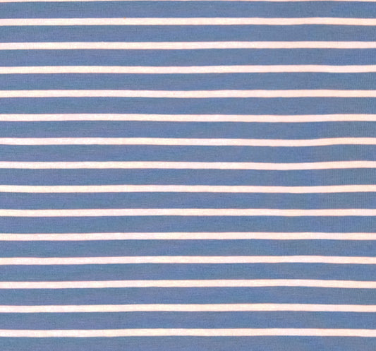 Bateau Tee Blue Pink Stripe