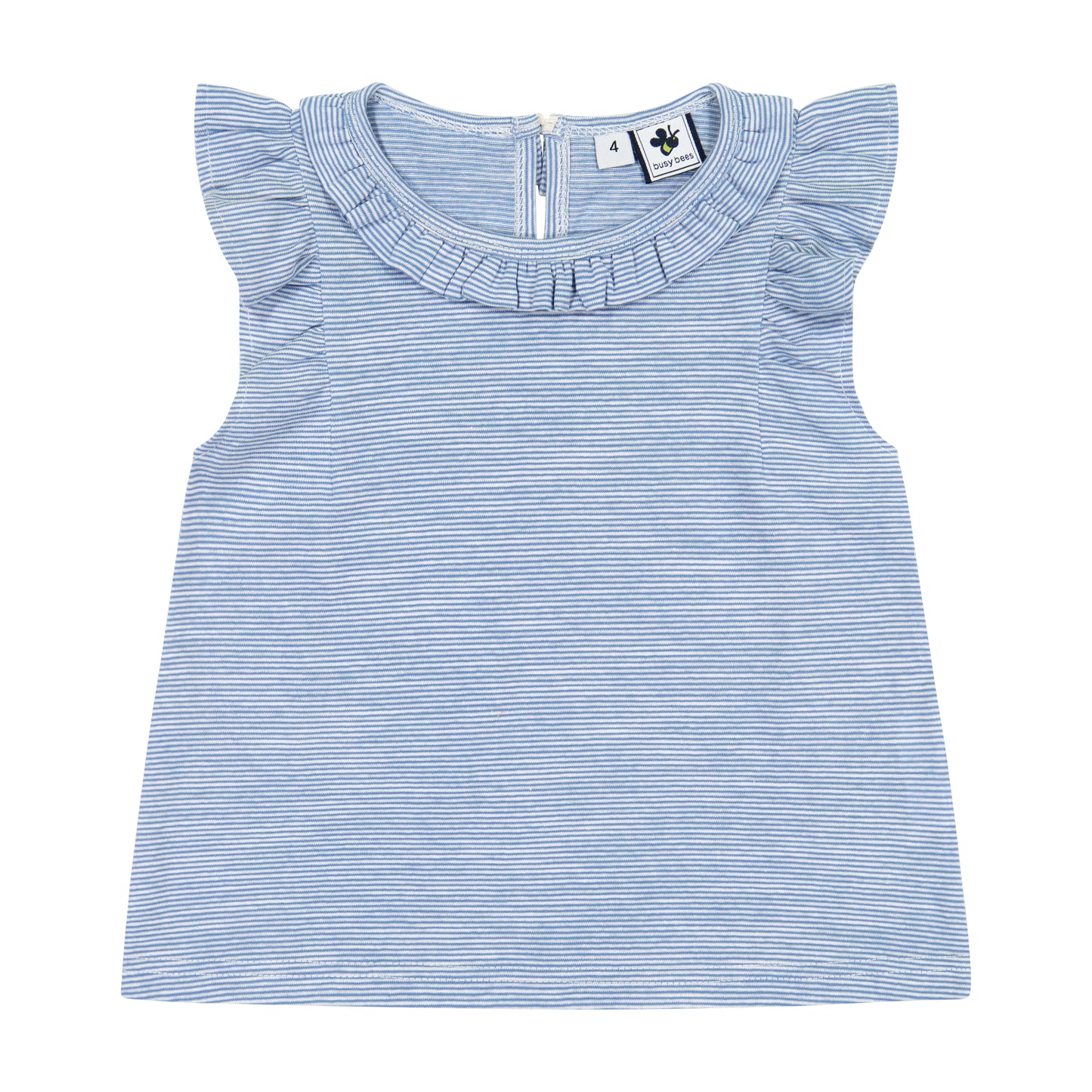 Colette Ruffle Top Sky Stripe