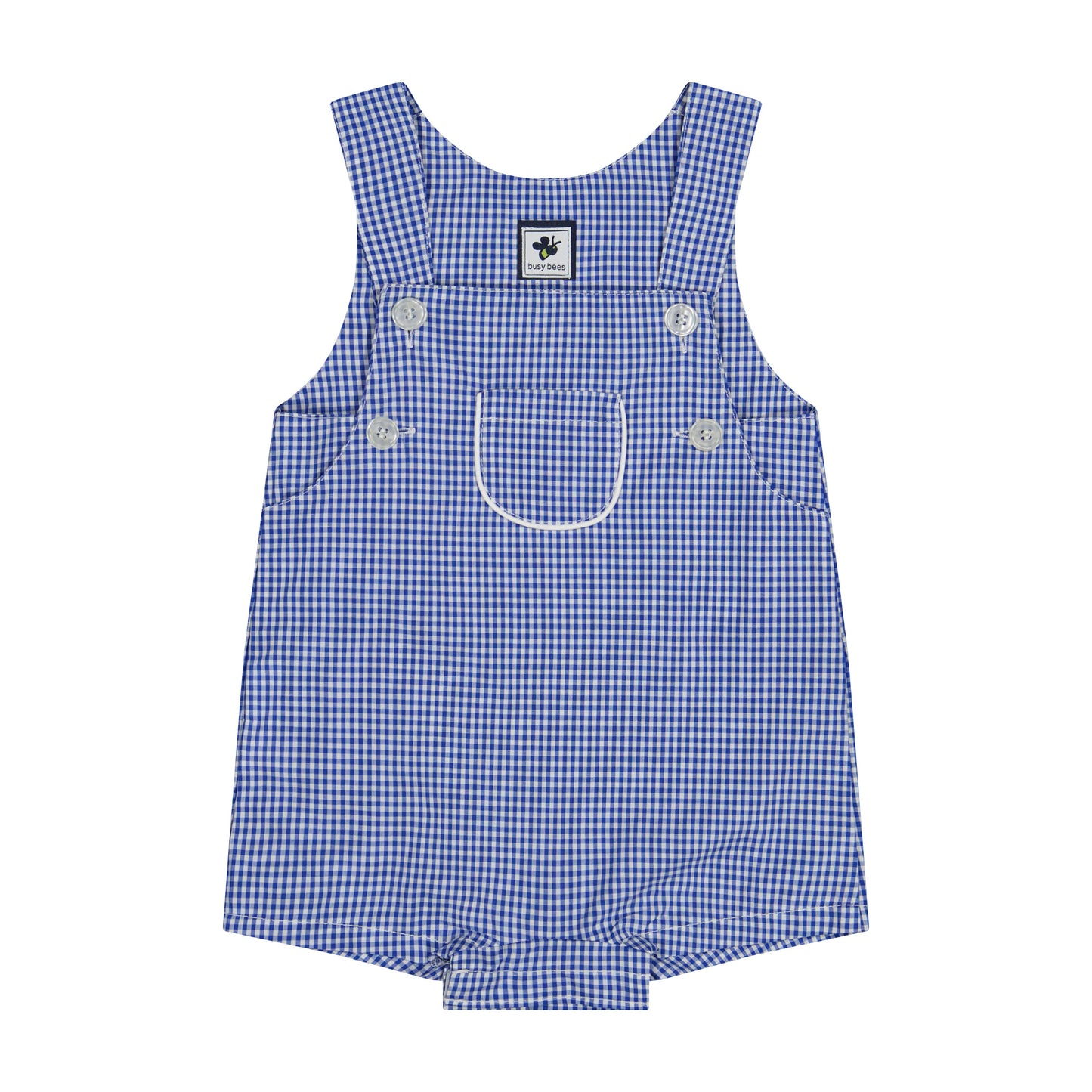 George Classic Romper Blue Mini Check