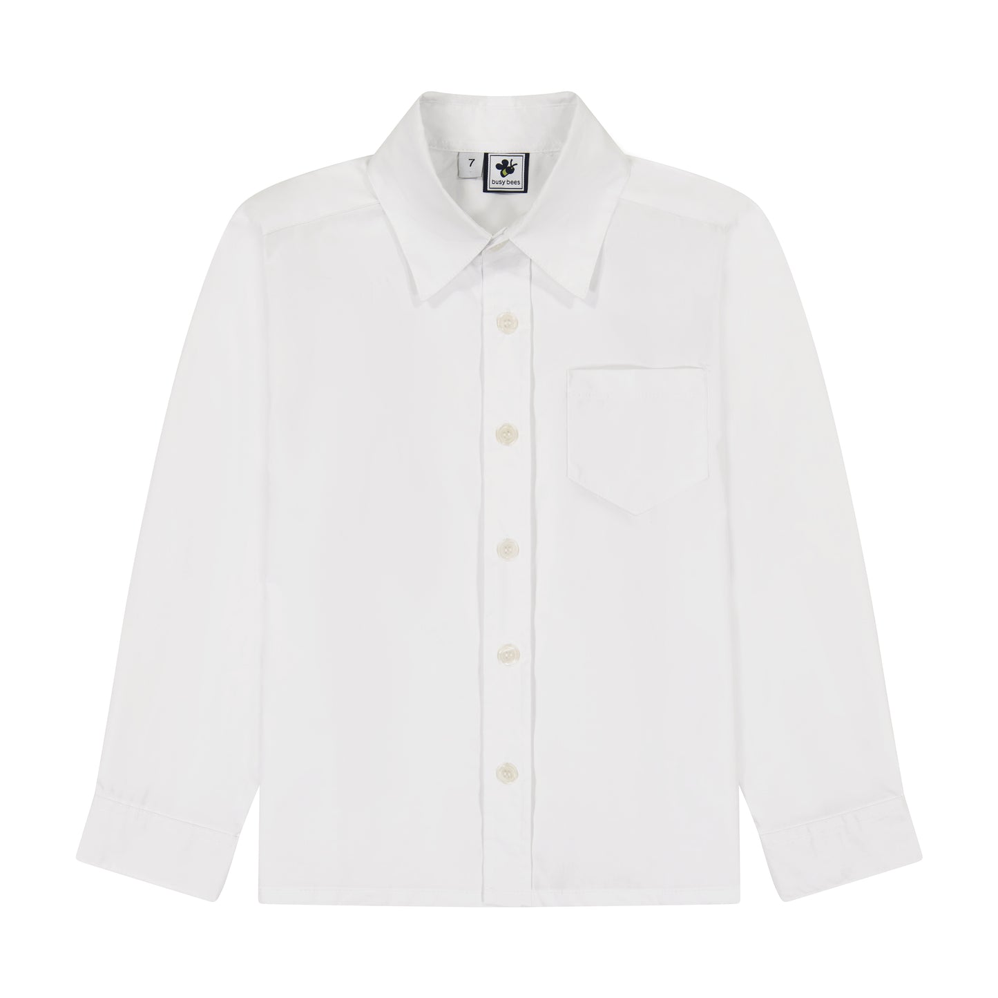 Boys Point Collar Shirt White