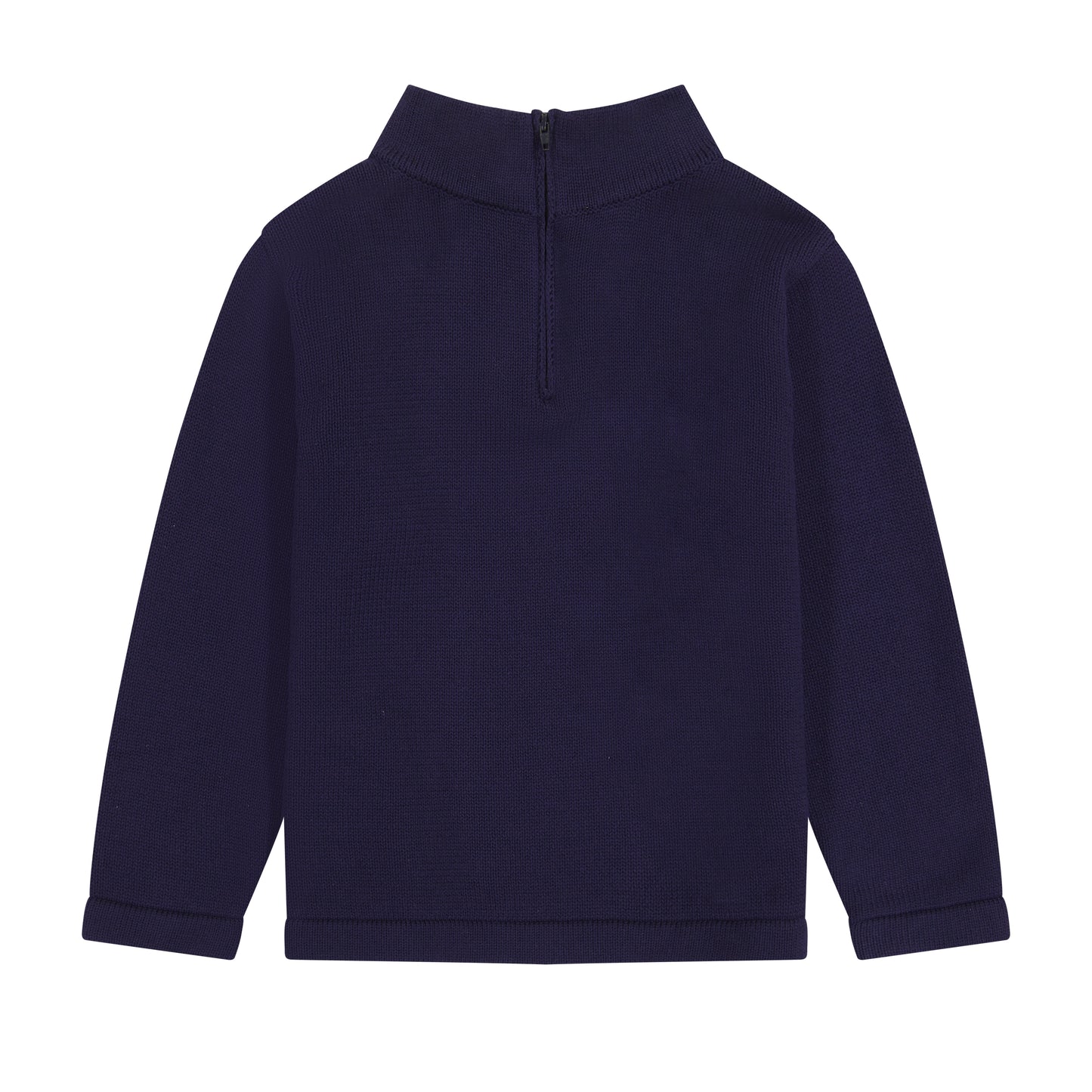 Cotton Boys Zip Sweater Navy