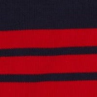 Cotton Boys Zip Sweater Navy Red Stripe