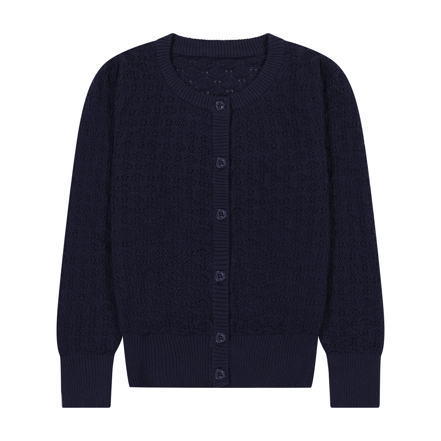 Mia Classic Cotton Lace Cardigan Navy
