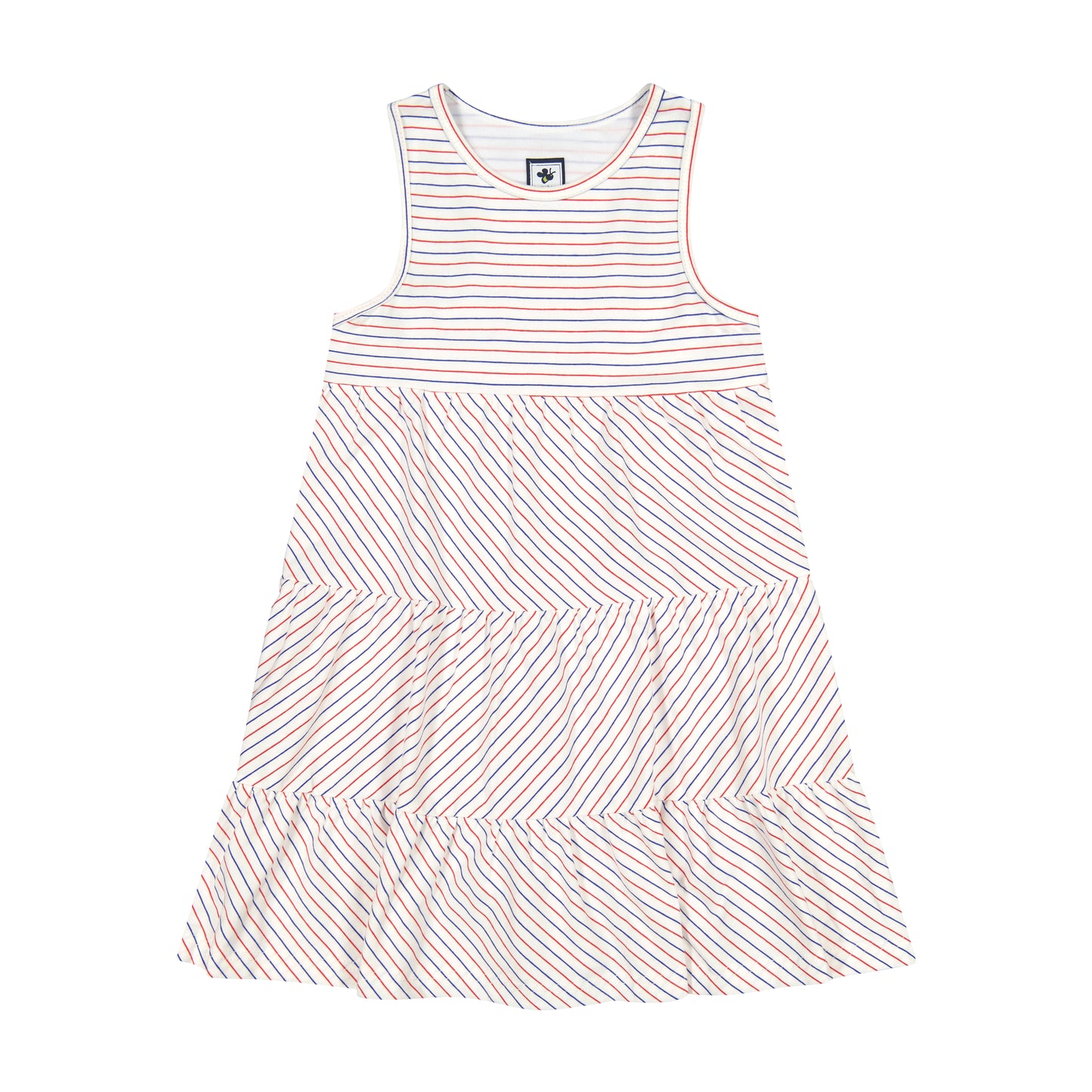 Parker Racerback Dress Red White Blue Stripe