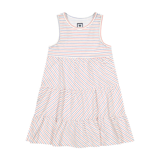 Parker Racerback Dress Red White Blue Stripe