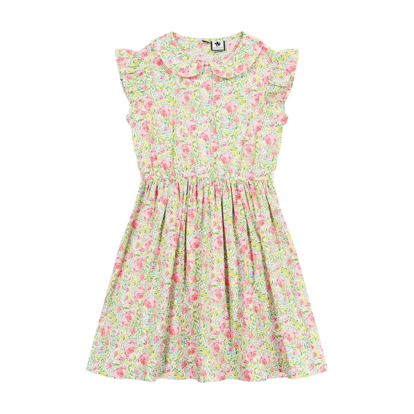 Juniper Button Front Dress Rose Garden