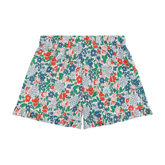 Lee Lee Ruffle Shorts Green Floral