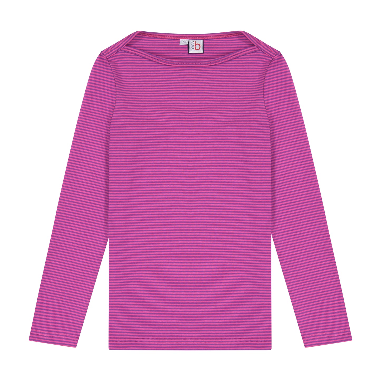 Bateau Tee Pink Purple Stripe