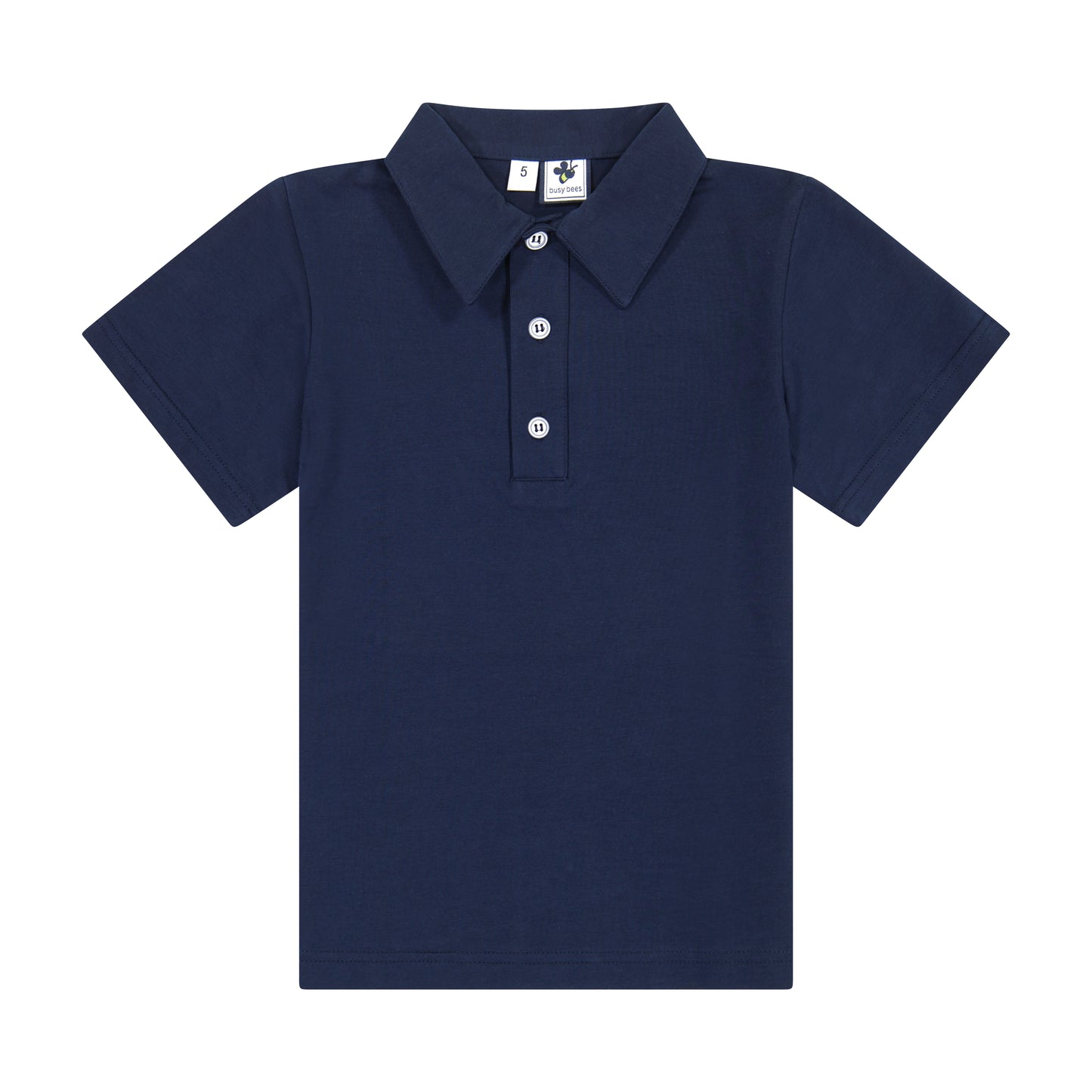 Boys Short Sleeve Polo Navy Knit
