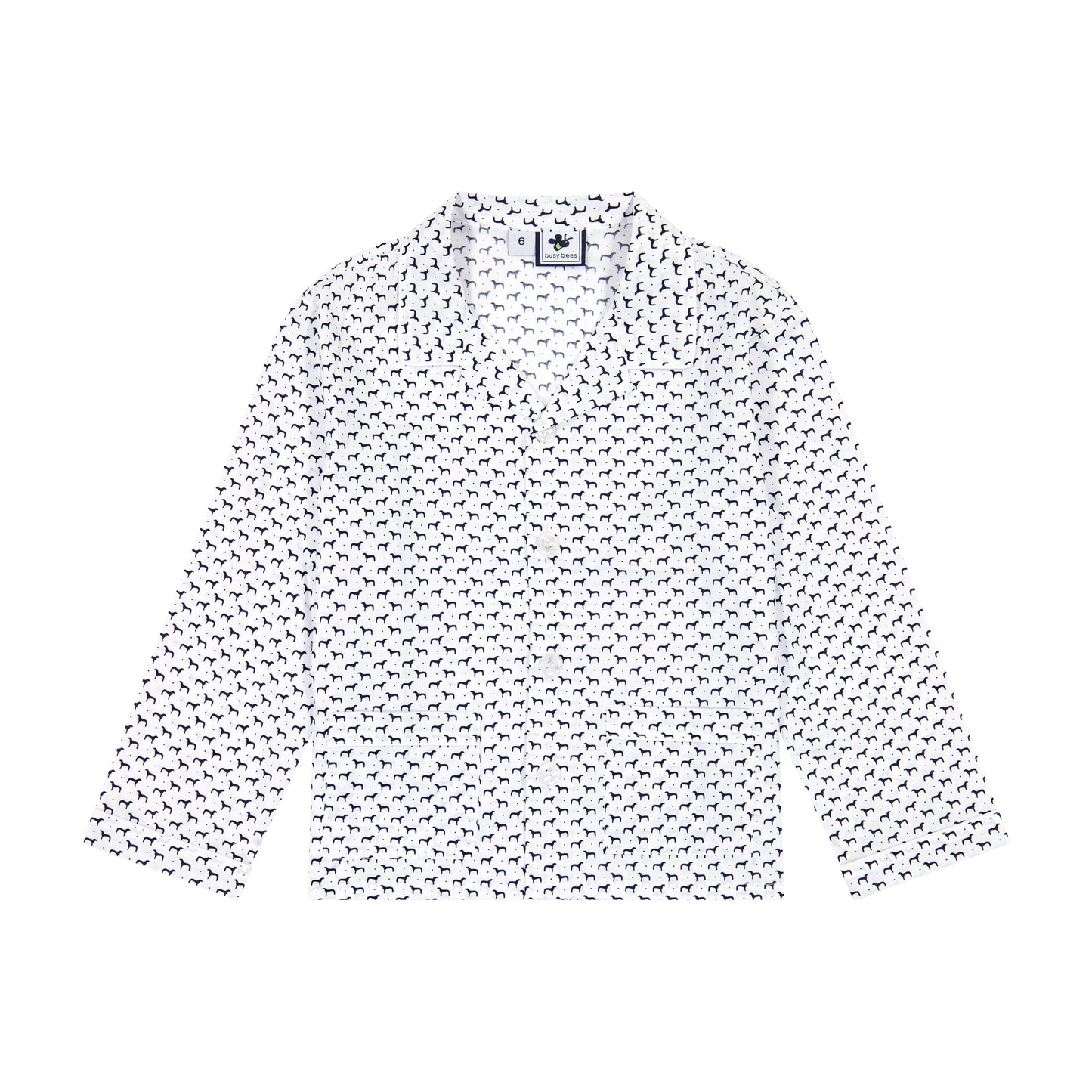 Tucker 2 Piece Long Sleeve Lounge Set Navy Puppy