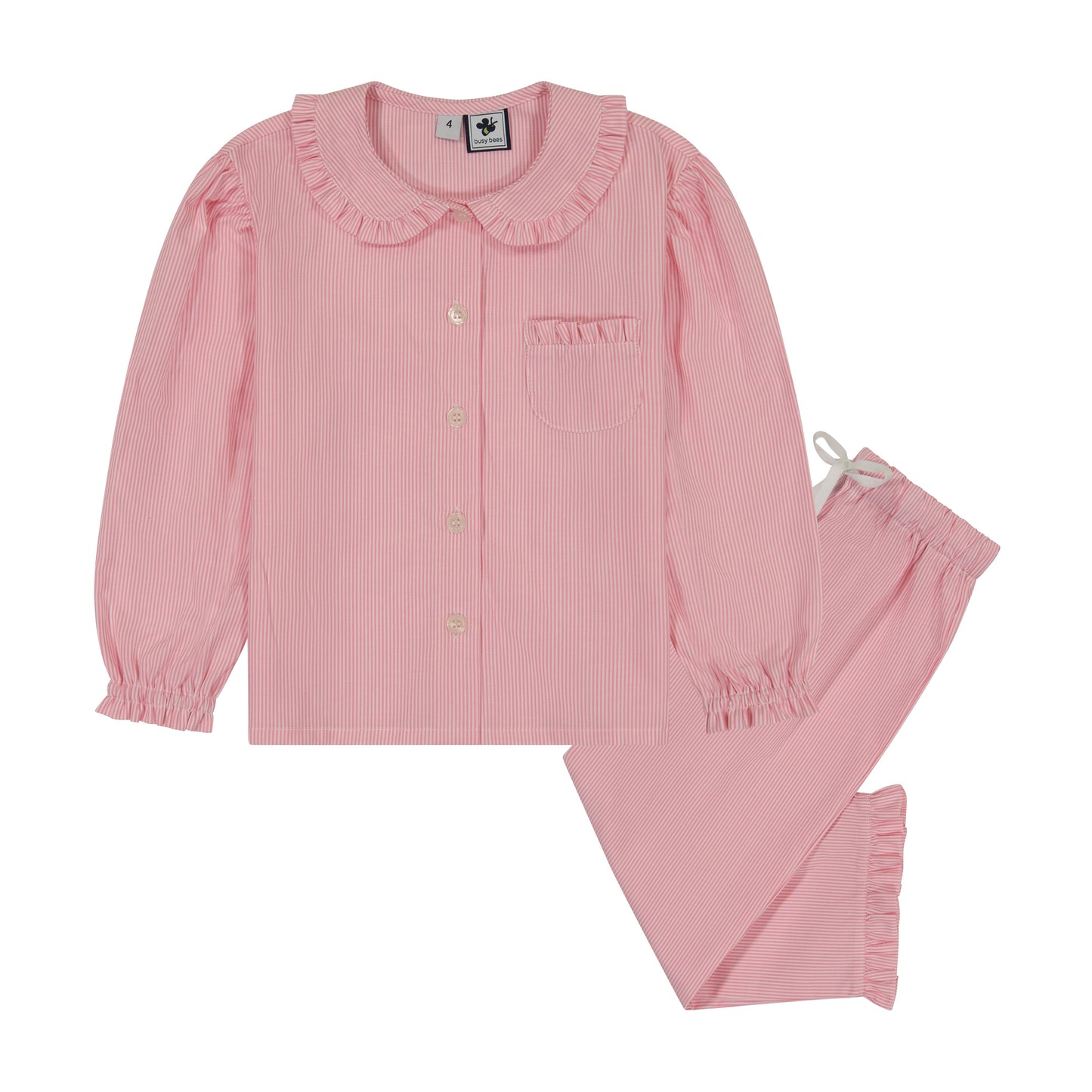 Rosie 2 Piece Long Sleeve Lounge Set Pink Stripe