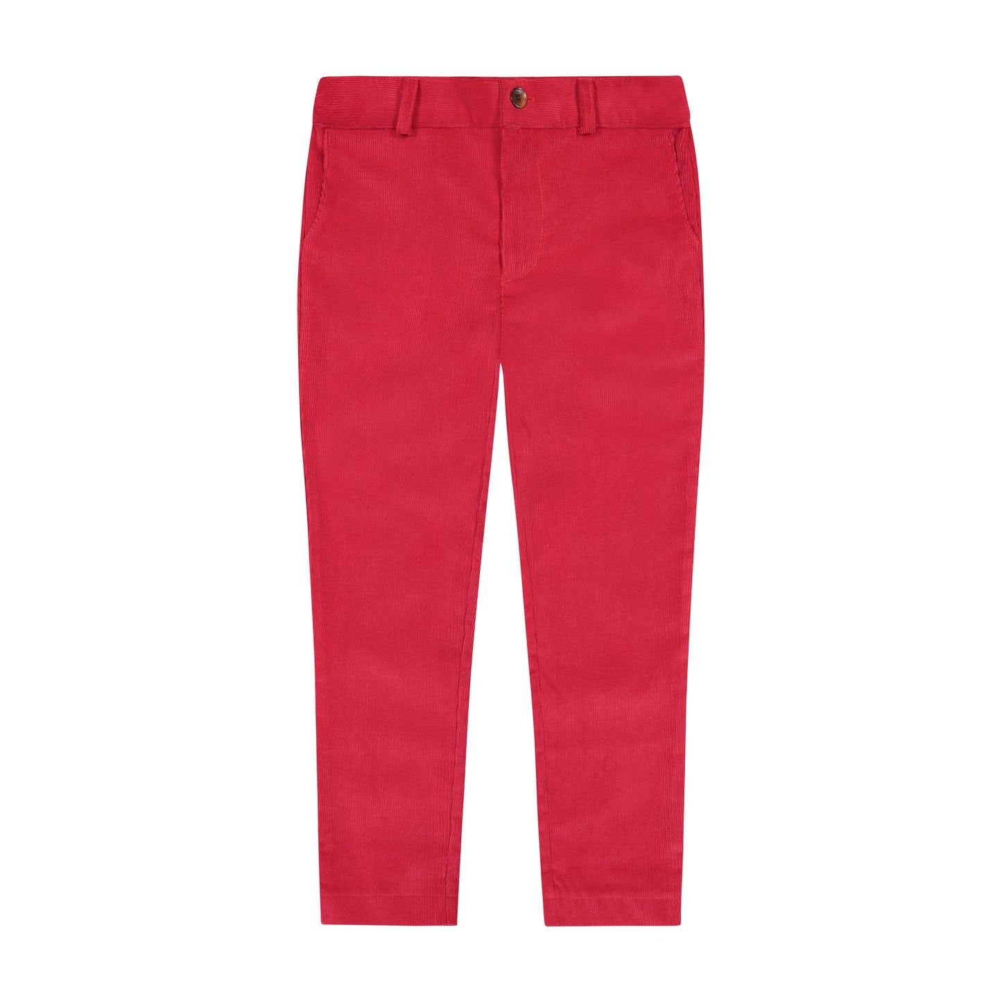 Alex Boys Flat Front Pant Red Corduroy