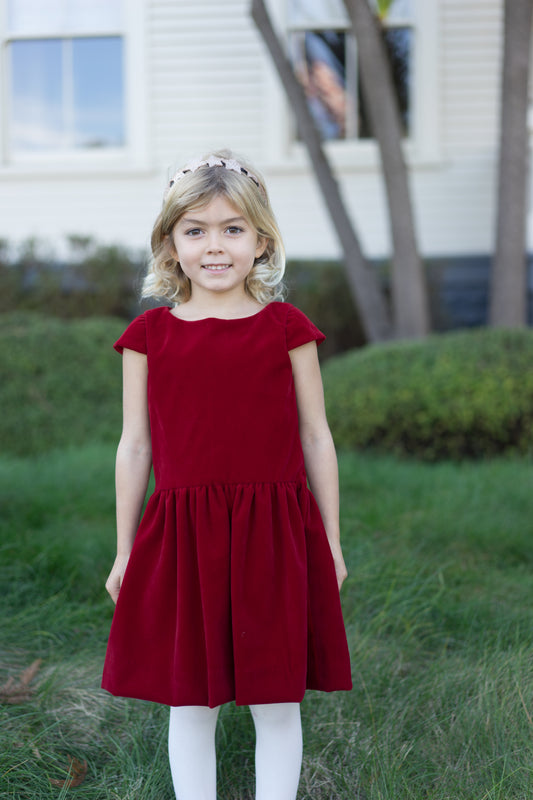 Alexa Girls Dropwaist Party Dress Red Velvet