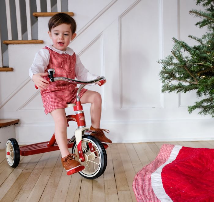 Jack Boys Classic Shortall Red Houndstooth Check