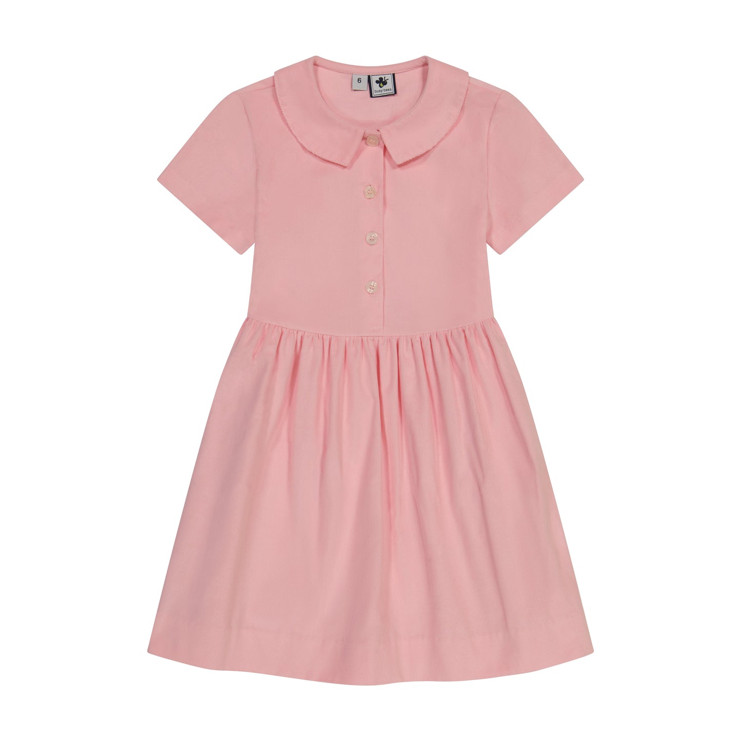 Charlotte Point Collar Dress Soft Pink Corduroy