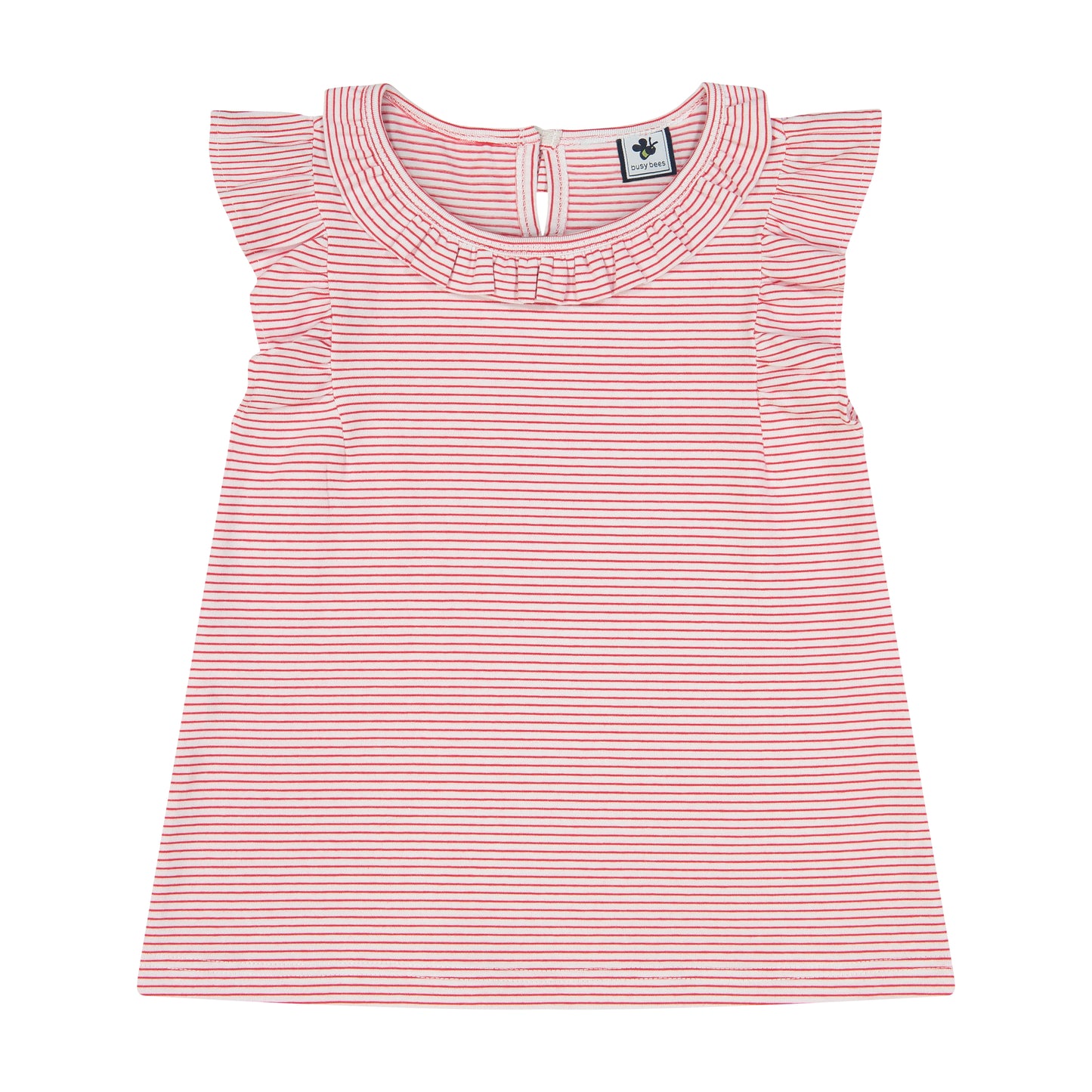 Colette Flutter Sleeve Top Mini Red Stripe