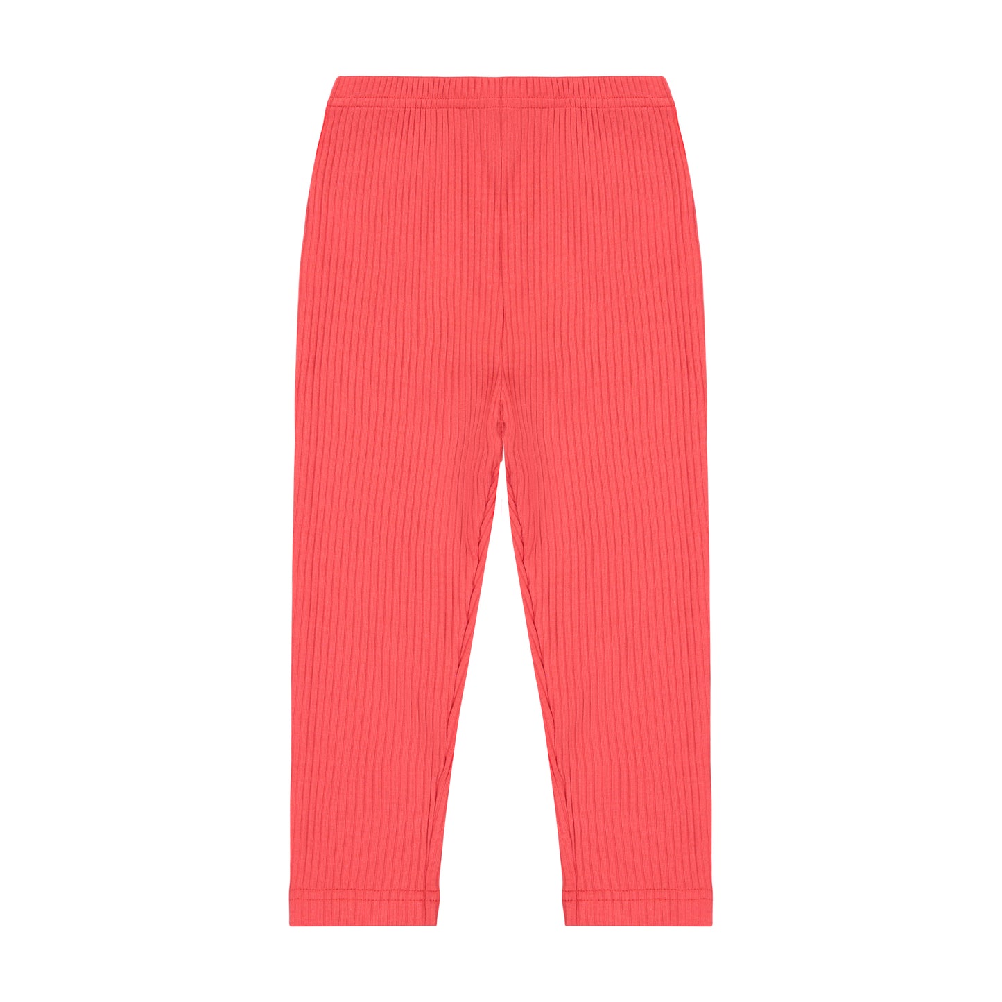 Leggings Red Ribbed Knit