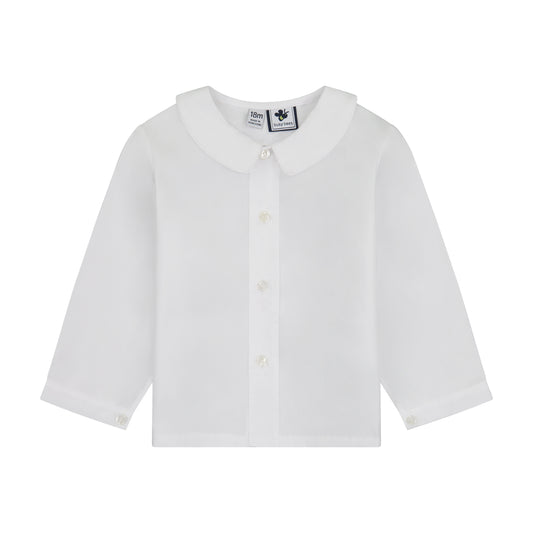 Peter Pan Boys Collar Shirt White