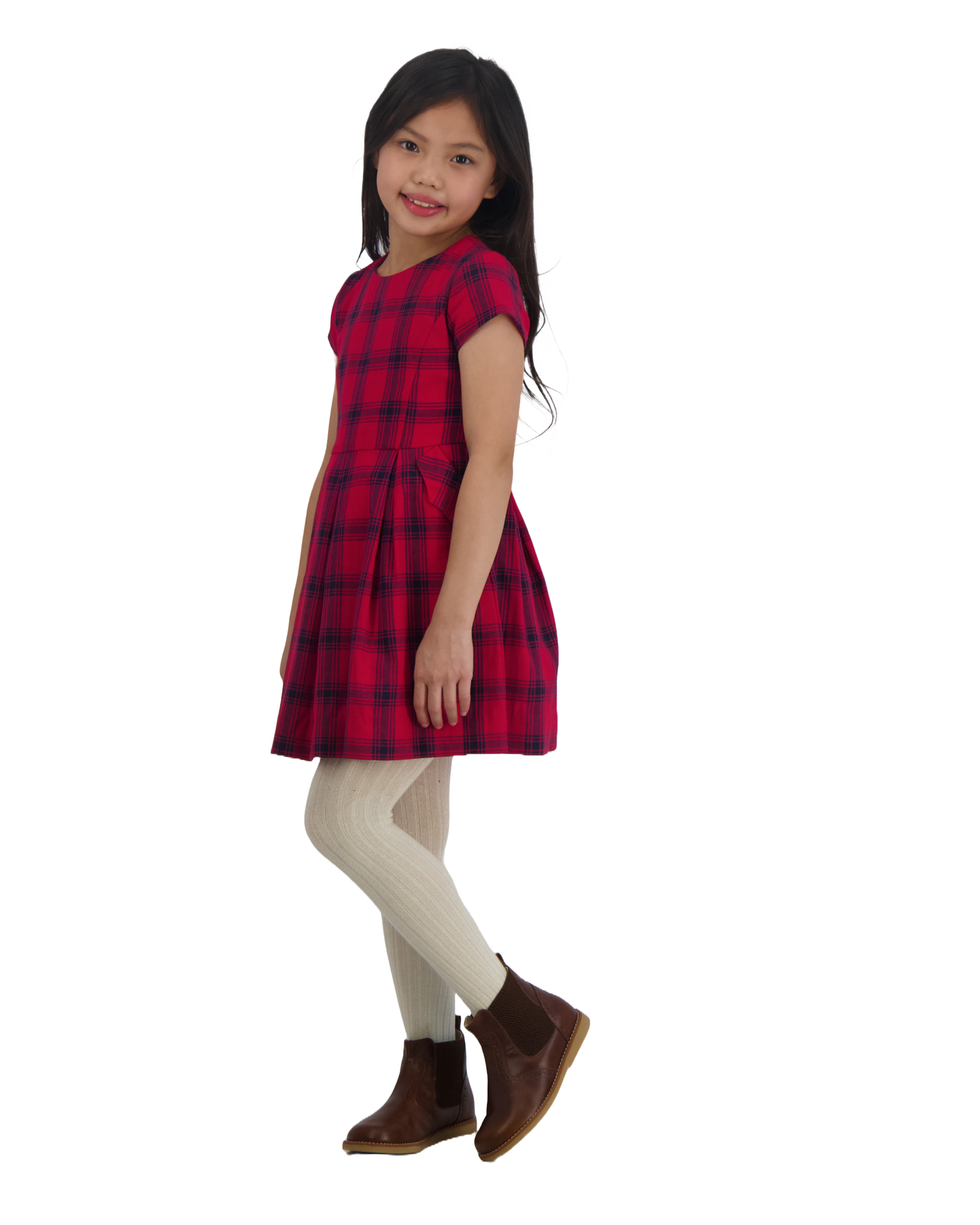 Scarlett Party Dress Red Plaid