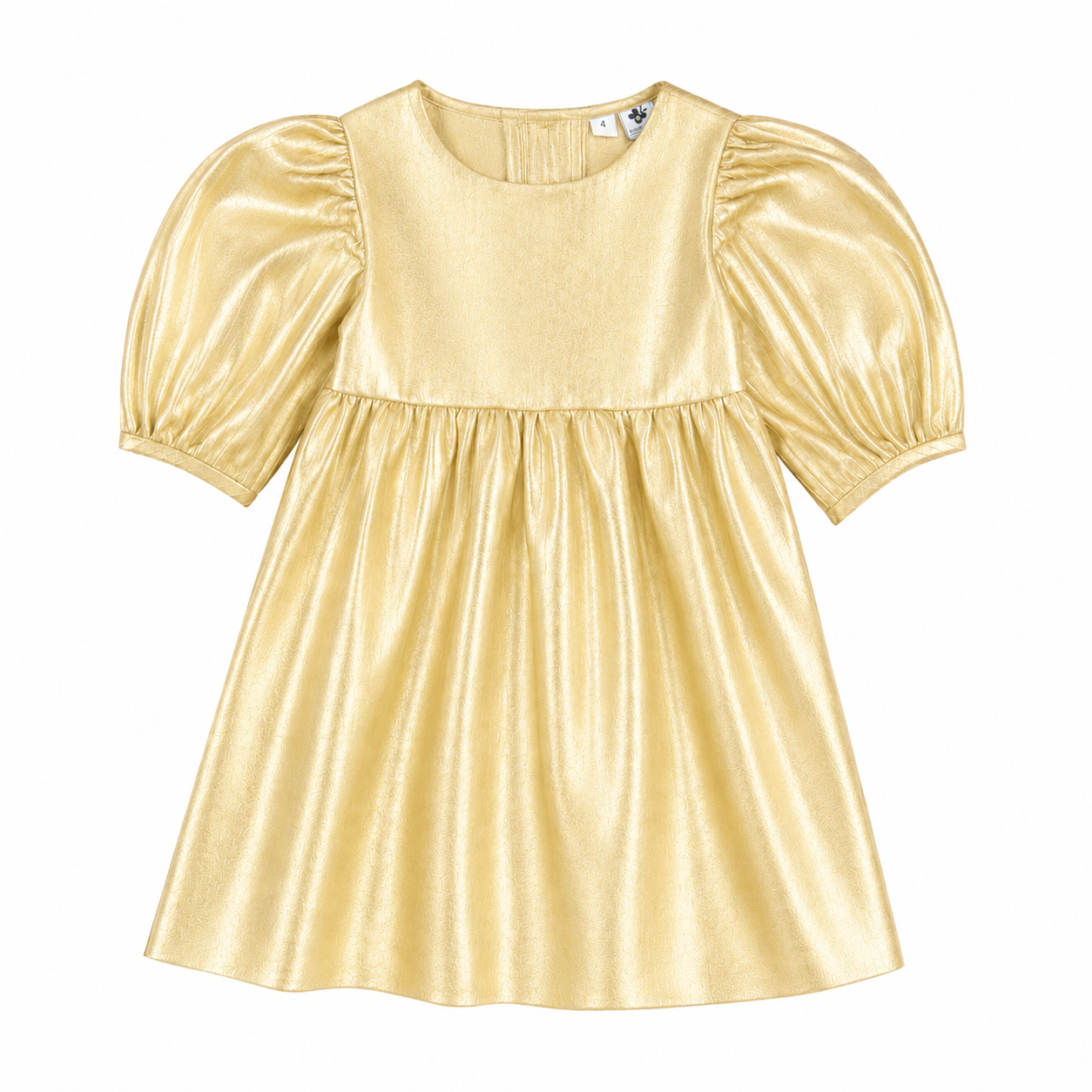 Nellie Girls Dress Gold Sparkle