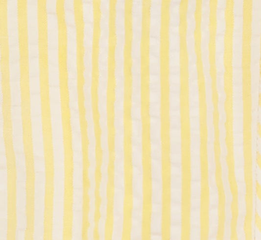 Baby Sun Hat Yellow Seersucker Stripe