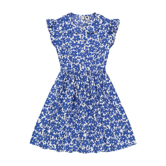 Juniper Button Front Dress Blue Poppy
