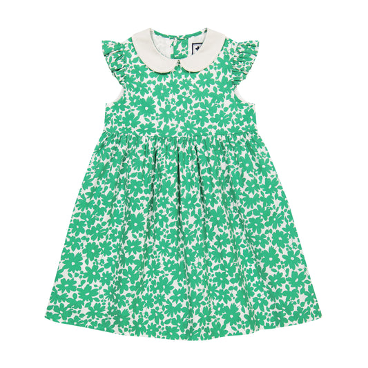 Riley Peter Pan Collar Dress Green Poppy
