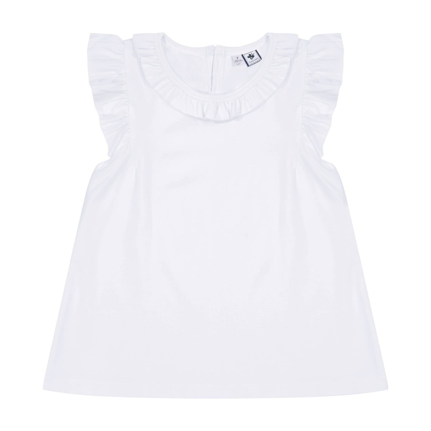Colette Flutter Sleeve Top White