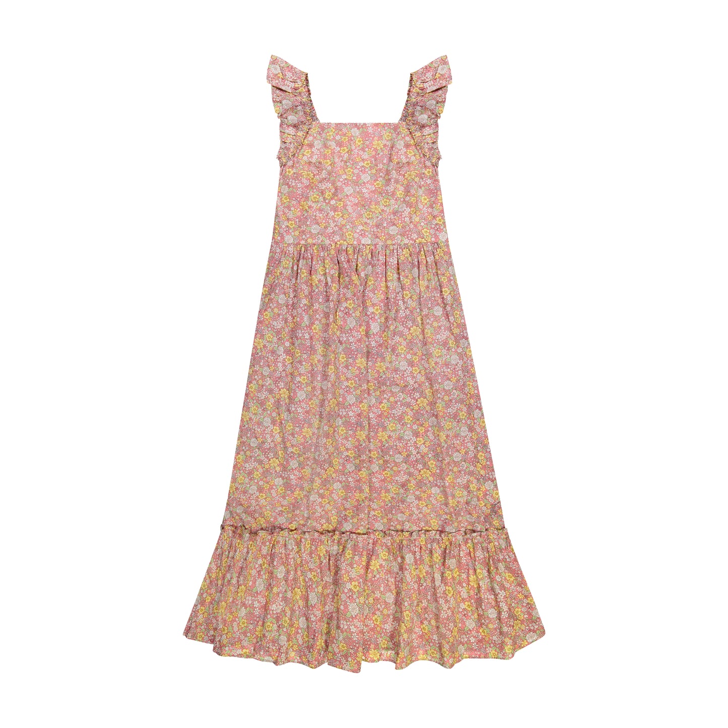 Queen B....Jacqueline WOMEN'S Flutter Sleeve Maxi Dress Summer Floral