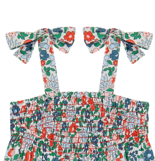 Ella Ruched Bubble Green Floral