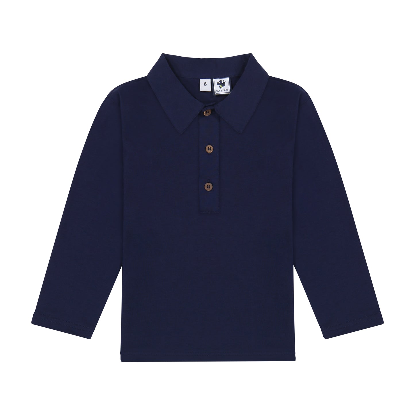 Boys Long Sleeve Polo Navy