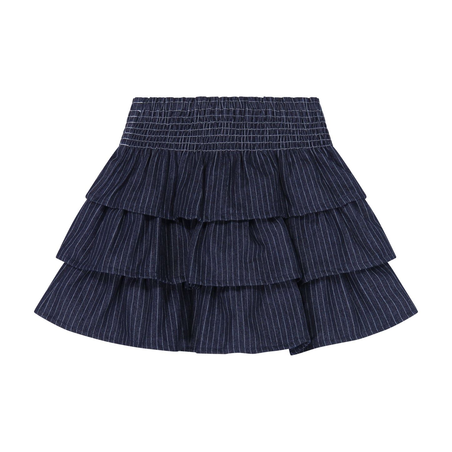 Maisy Ruffle Skirt Denim Stripe