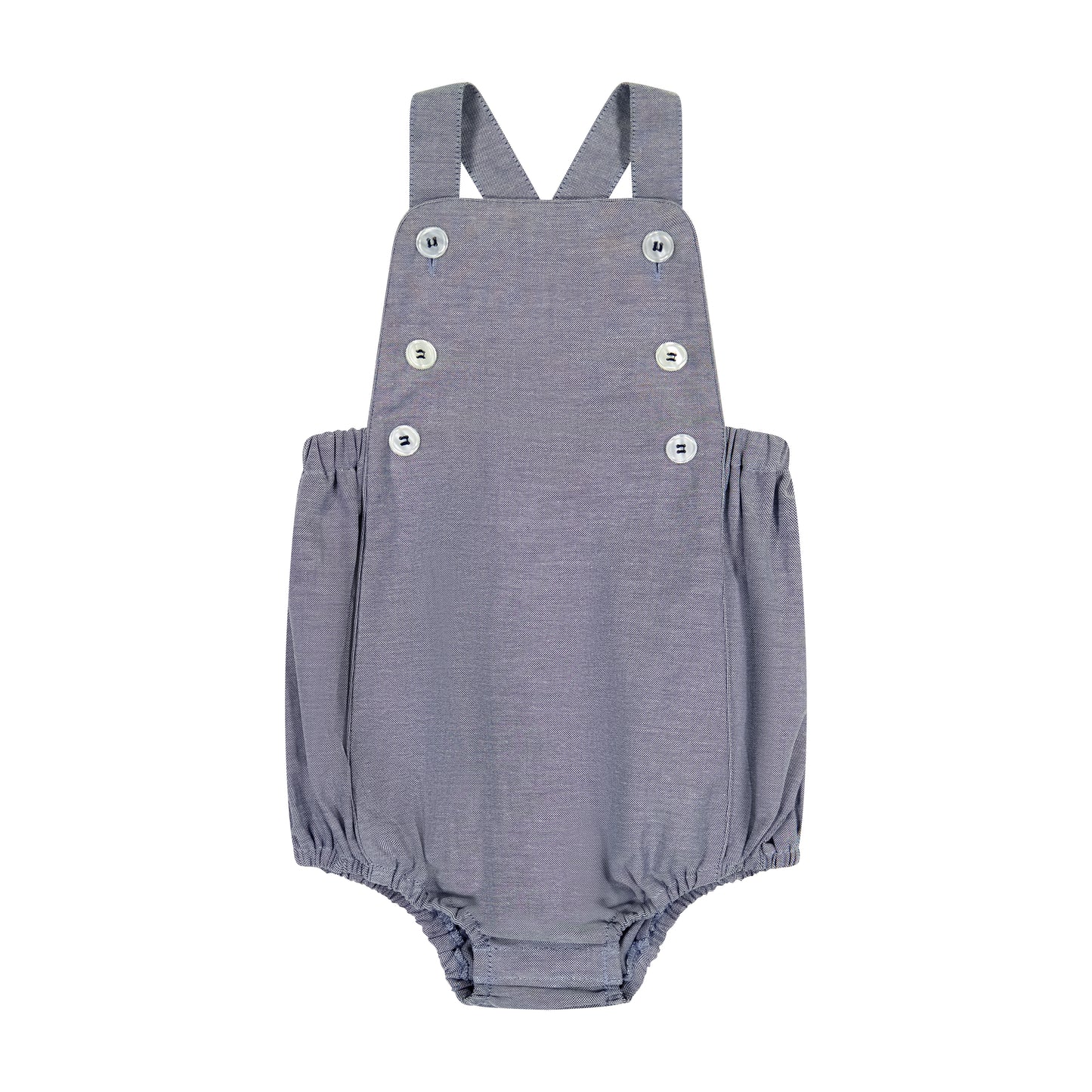 Judson Baby Romper Blue Oxford