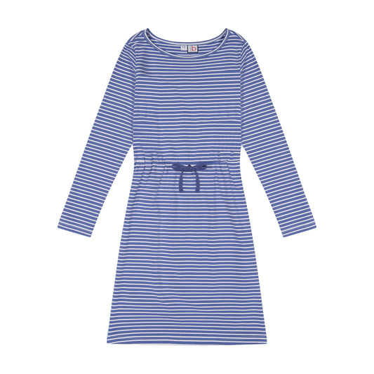Lila Drawstring Dress Windsor Blue Stripe