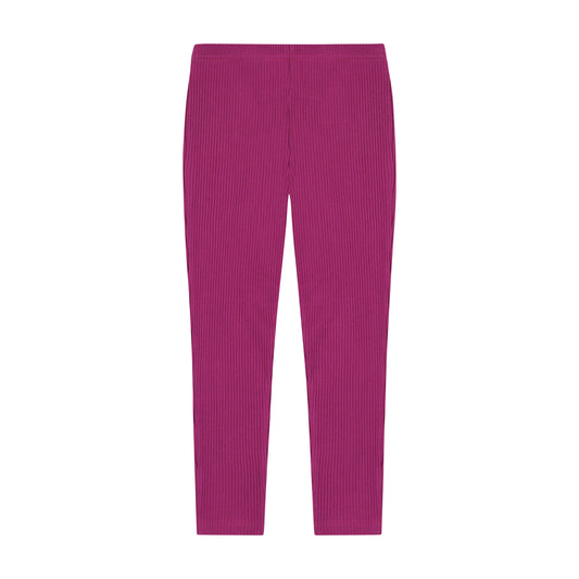 Leggings Magenta Ribbed Knit