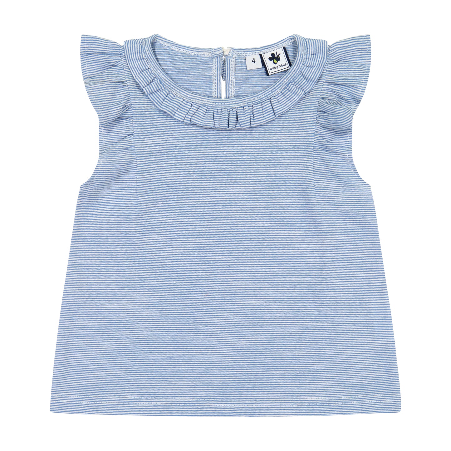 Colette Ruffle Top Blue Chambray