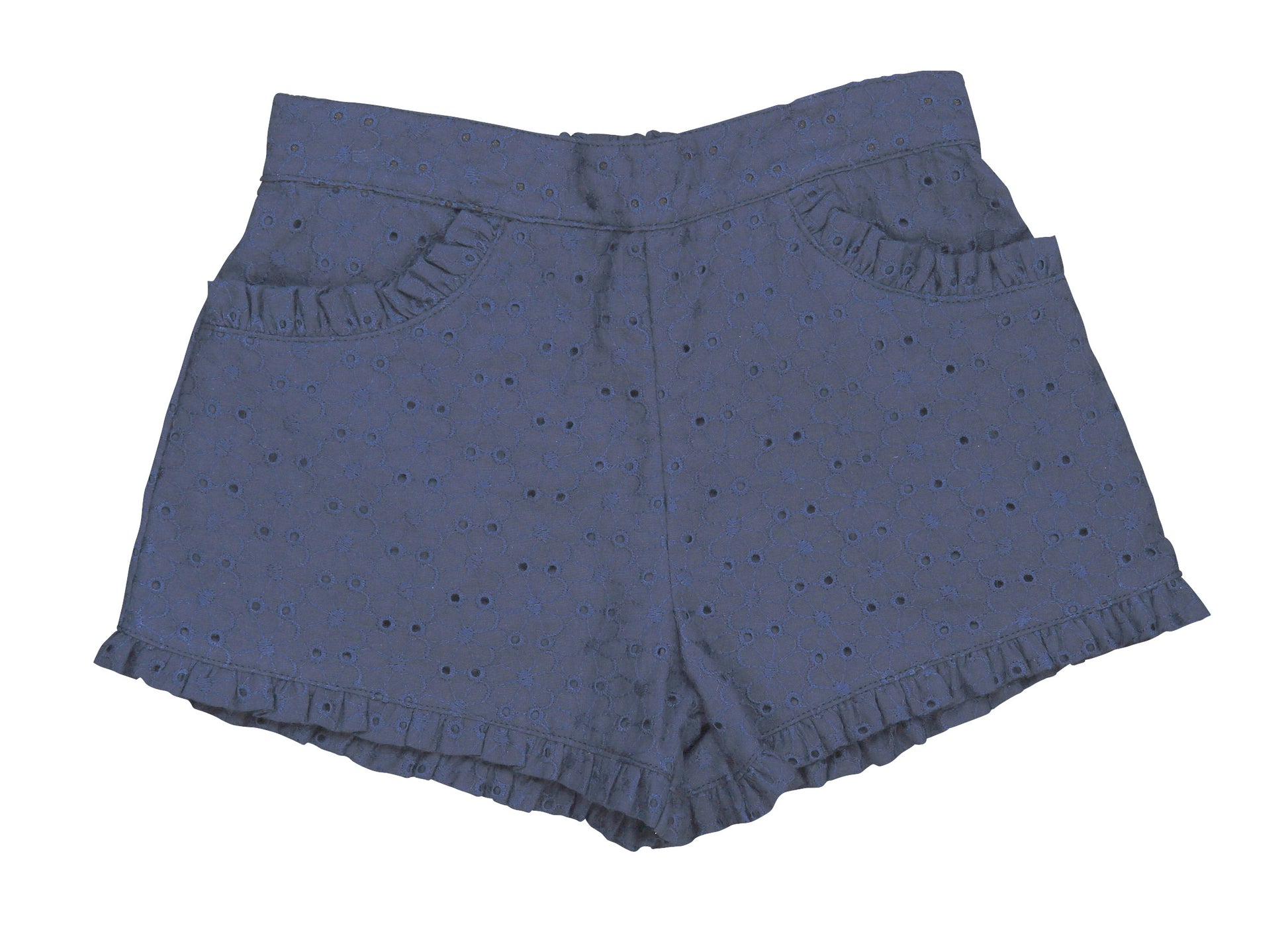 Phoebe Pocket Shorts Navy Eyelet – Busy Bees