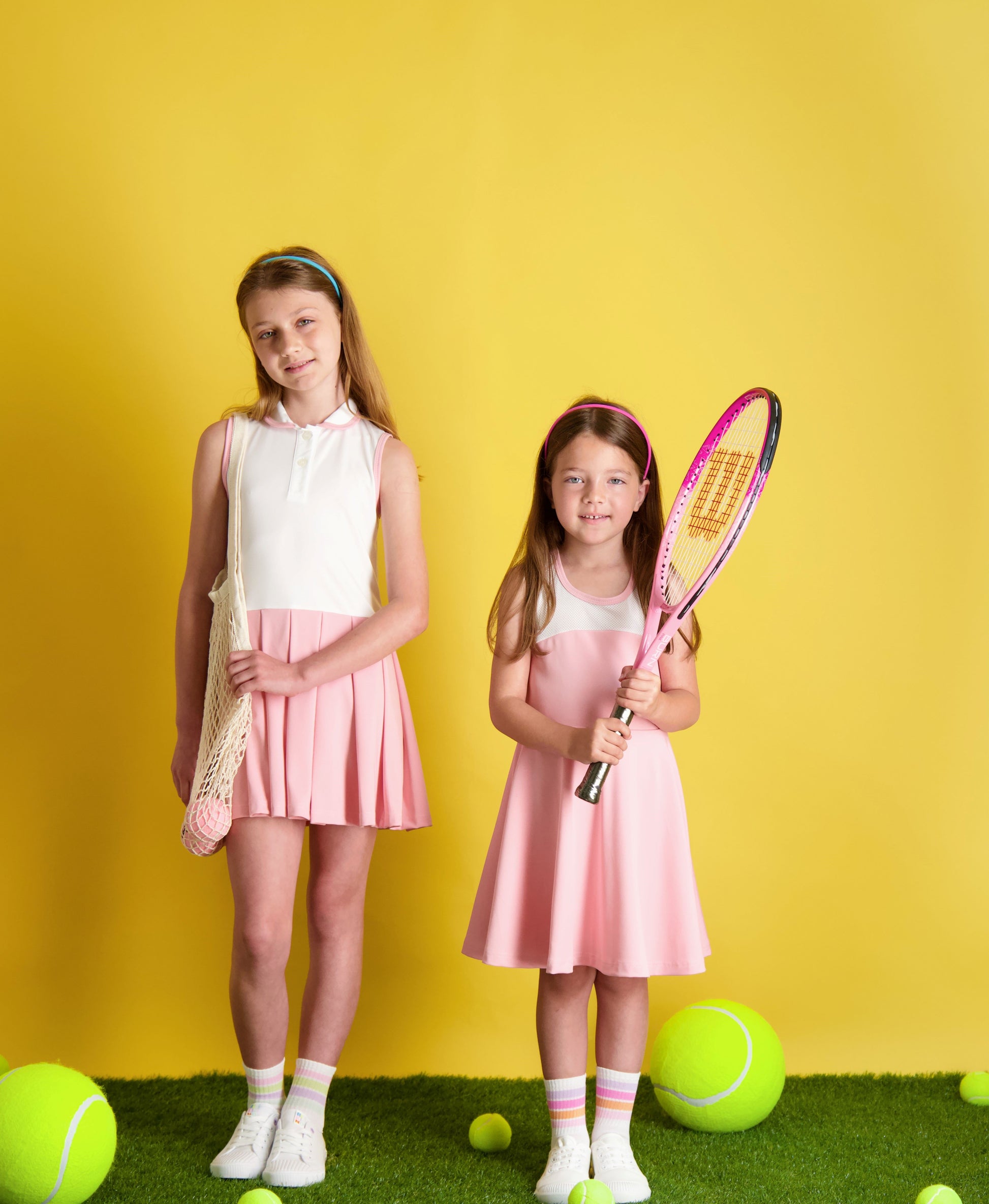 Naomi Criss-Cross Sport Dress Pink White Dri-Fit – Busy Bees