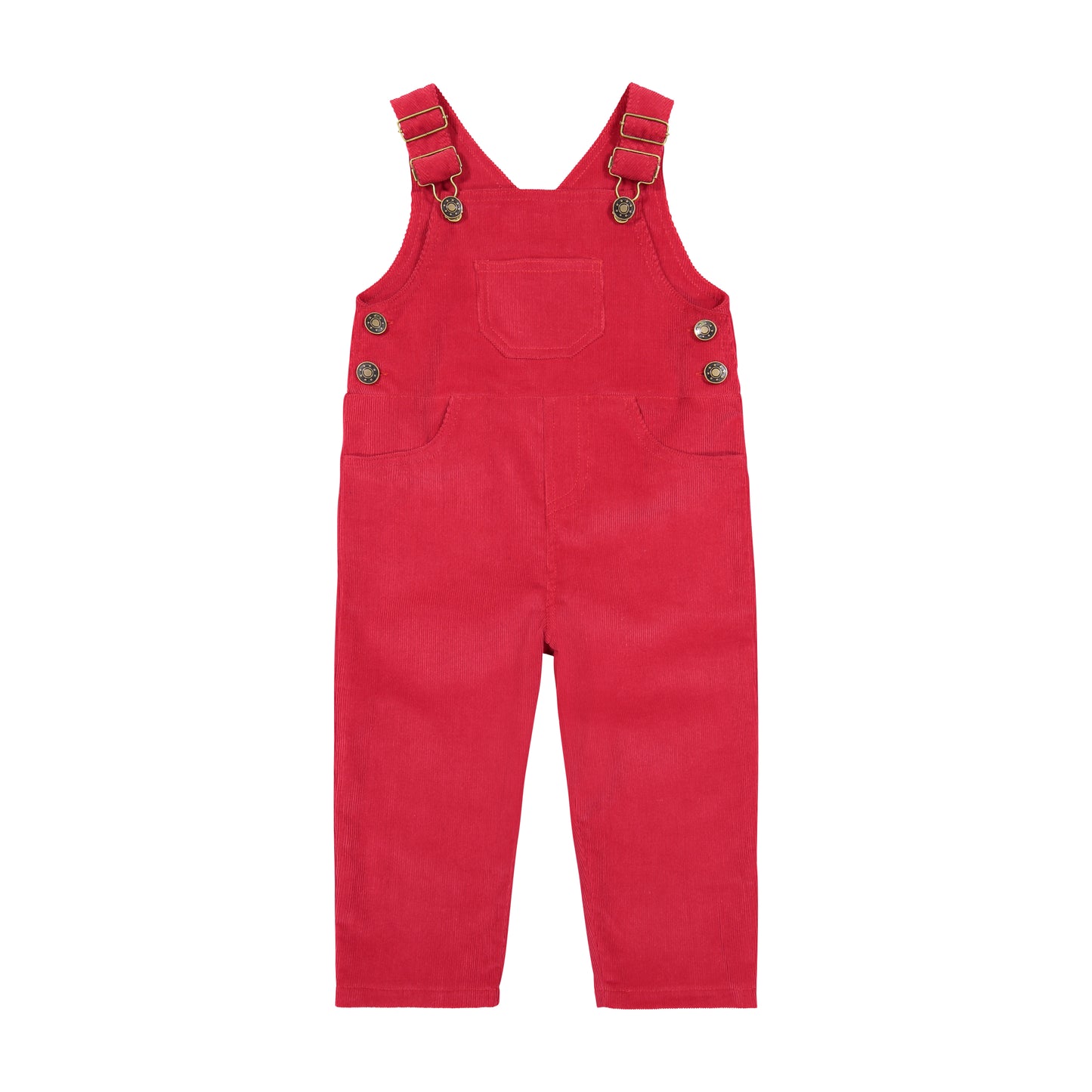 Brooks Boys Overall Red Corduroy