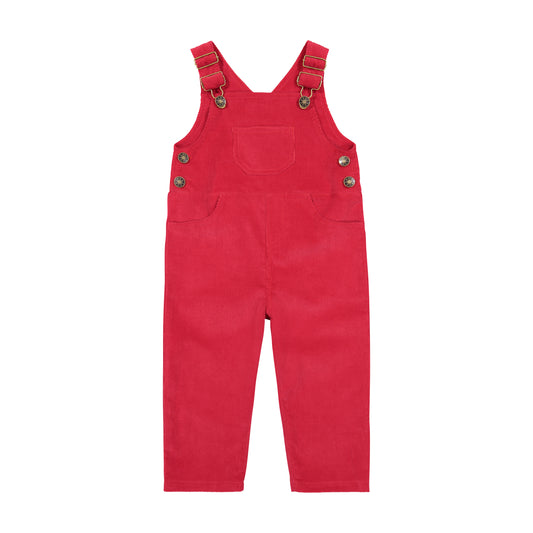 Brooks Boys Overall Red Corduroy