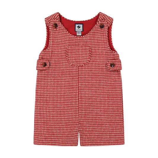 Jack Boys Classic Shortall Red Houndstooth Check