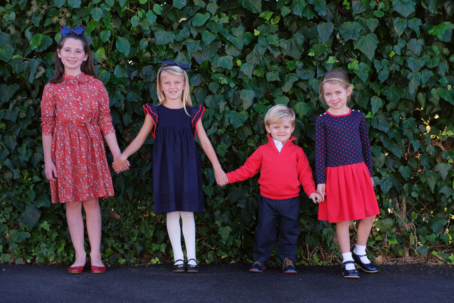Zoe Girls Flutter Sleeve Dress Navy Corduroy