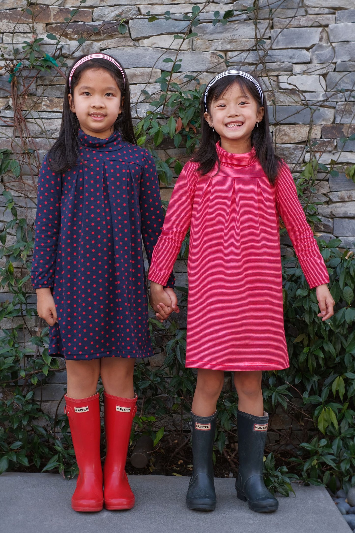 Suzy Girls Turtleneck Dress Red Stripe