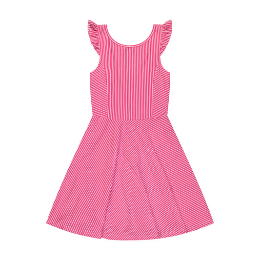 Hayden Dress Fuschia Pink Stripe