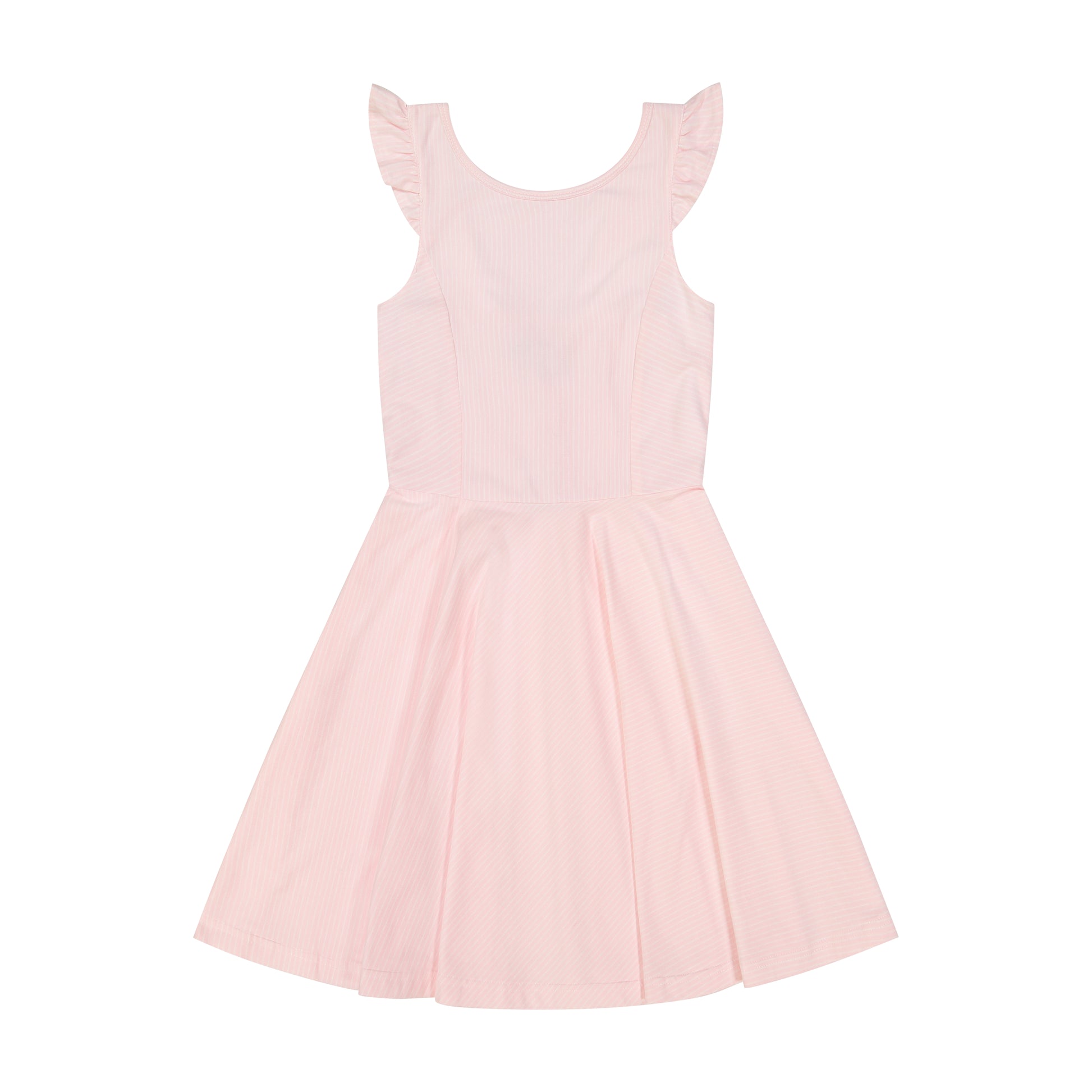 Hayden Dress Light Pink White Stripe Busy Bees Hayden Dress Light Pink White Stripe Busy Bees