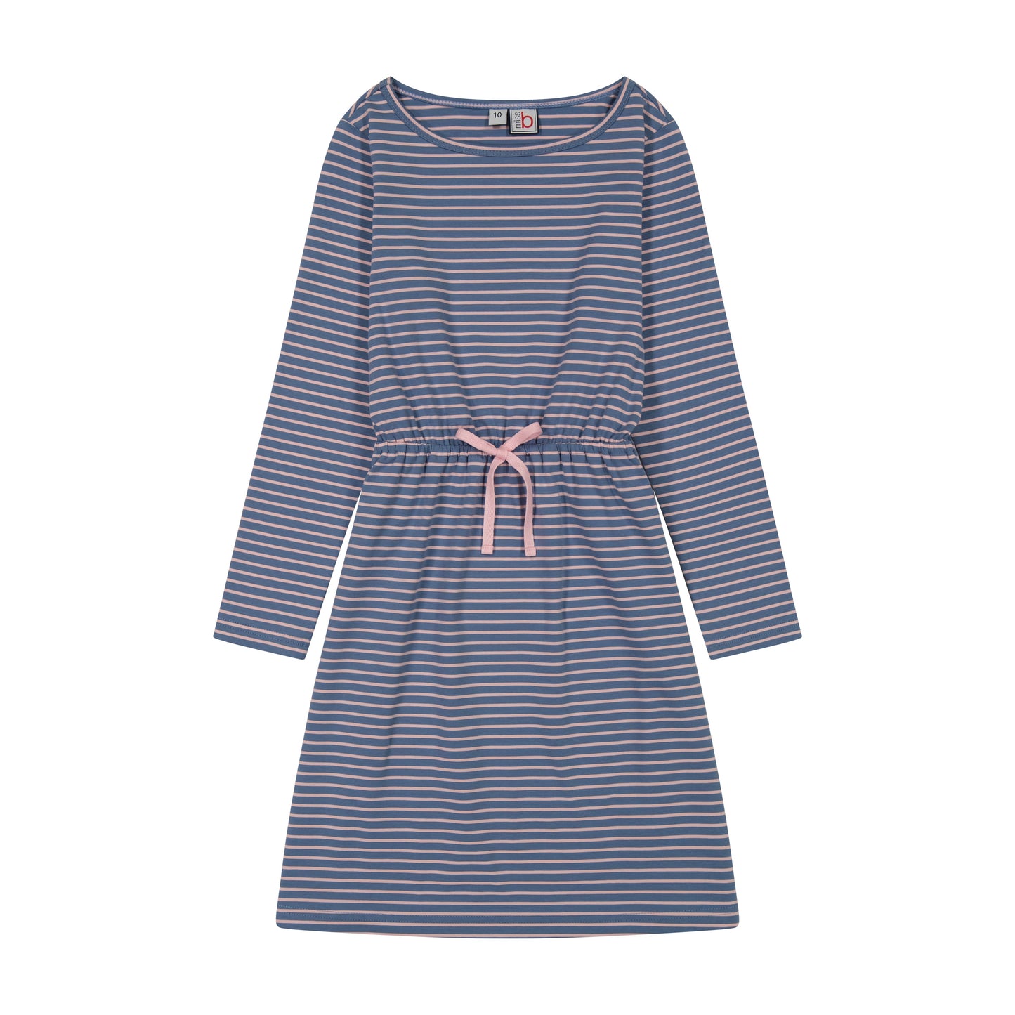 Lila Drawstring Dress Blue Pink Stripe