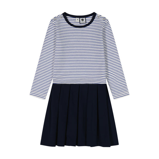 Francesca Girls Dropwaist Dress Blue Stripe