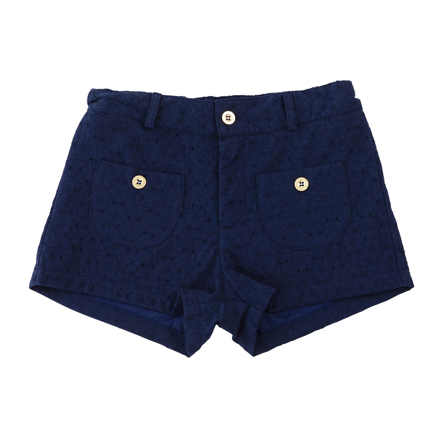 navy eyelet