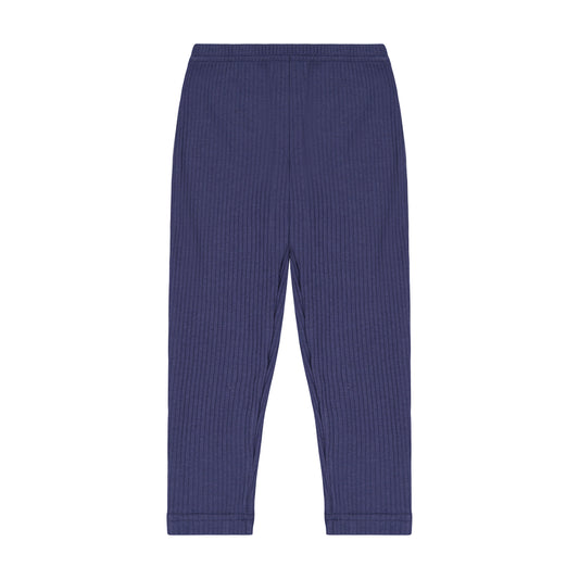 Leggings Navy Ribbed Knit